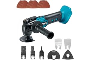 IRONFIST Cordless Oscillating Tool, 18V Brushless Motor 6 Speed Quick Change Blades, Multi Tool for Cutting Wood, Scraping, Sanding, Compatible with MAKITA Batteries (NO BATTERY)