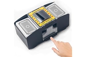 YIRENWEE Automatic Card shuffler, 1-2 Deck Battery Powered Card shuffler, Battery Powered Poker Card shuffler, Suitable for Family Party Games