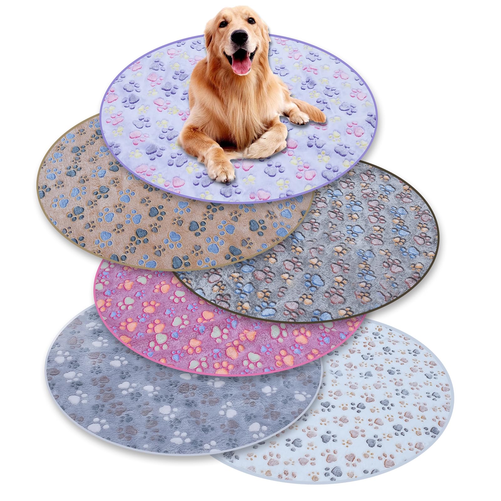 Photo 1 of TANEMUDO 6 Pack Washable Whelping Pad 6 Colors Reusable Whelping Supplies, Absorbent Puppy Training Pads, Non-Slip Dog Mat for Floor, Washable Pee Mat for Dogs(32 Inch)