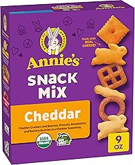 Annie's Cheddar Snack Mix With Assorted Crackers and Pretzels, Made with Real Cheese, 9 oz