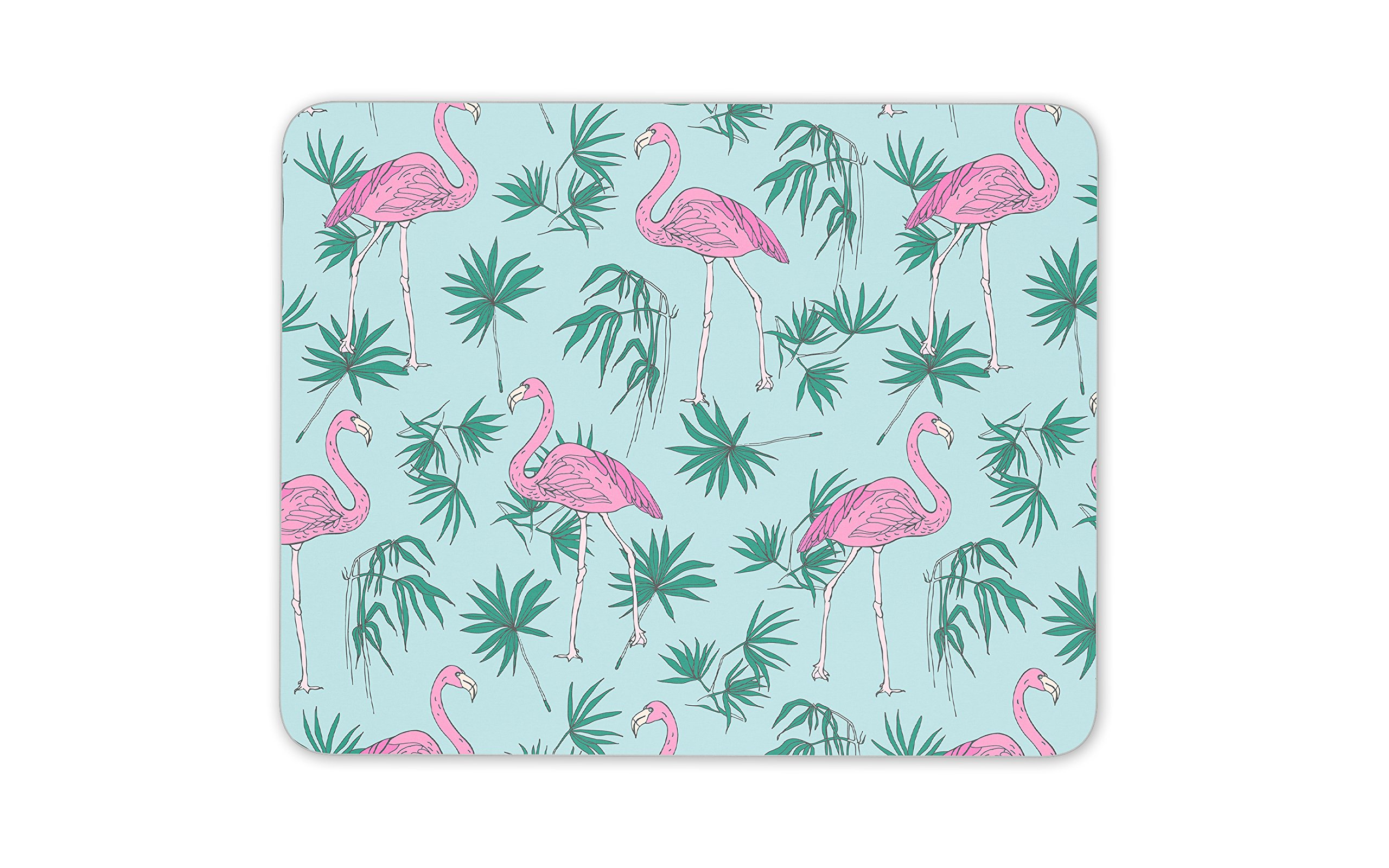 Tropical Flamingo Print Mouse Mat Pad - Surf Girls Student Computer #13047