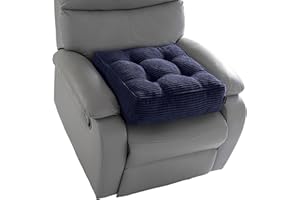 HIGOGOGO Tufted Corduroy Recliner Seat Cushion for Elderly, 20x20x6 Inch Extra Large Square Seat Cushion for Recliner Chair, 