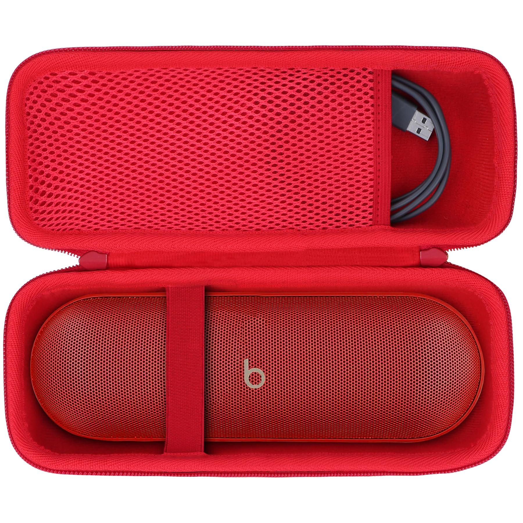 Lebakort Storage Case Compatible with Beats Pill Portable Speaker (Red Case)