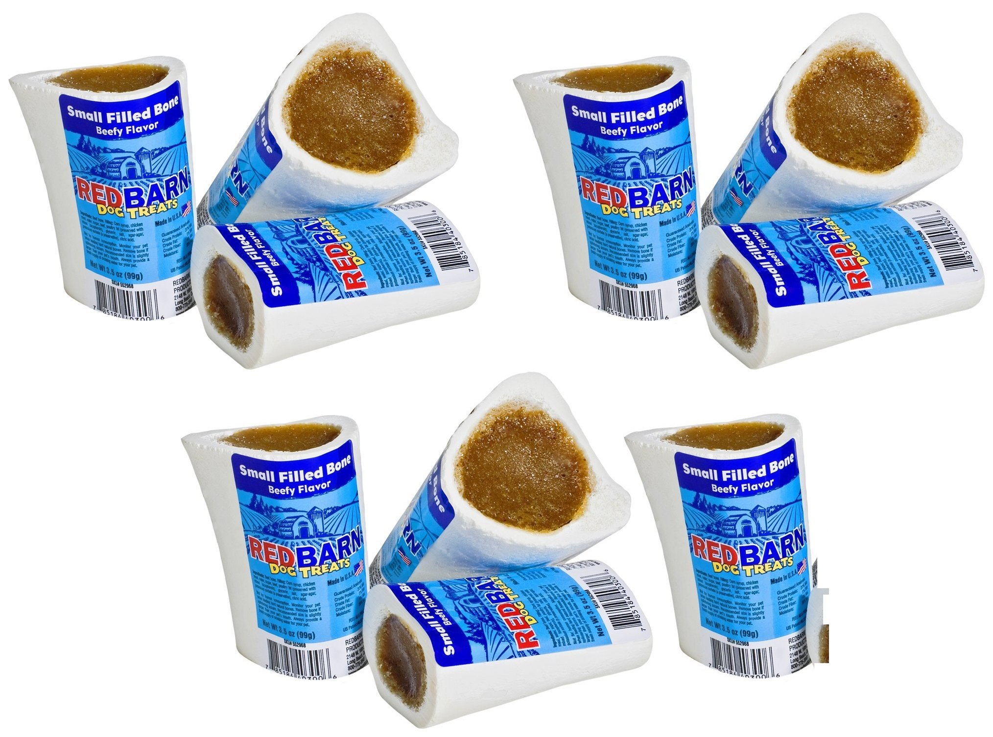 10 Pack Red Barn Small Beef Filled Bones Ebay