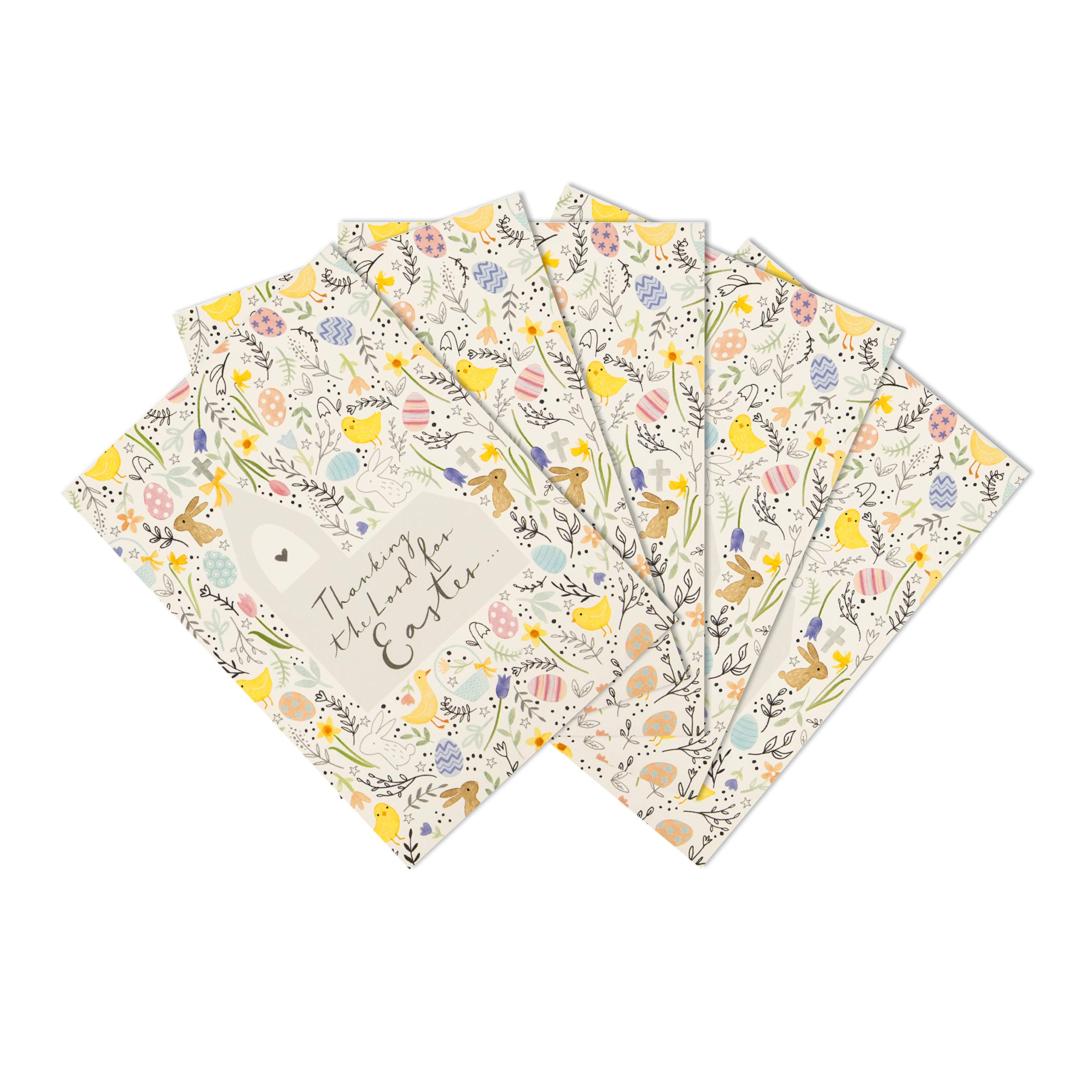 Hallmark Easter Card Multipack, Pack of 5 Easter Cards, Church Design, Traditional Design, White, Pink