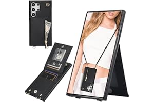 CCSmall Crossbody Wallet Case for Samsung Galaxy S24 Ultra, PU Leather Zipper Handbag Purse Flip Cover with Kickstand Case for Samsung Galaxy S24 Ultra ZP Black