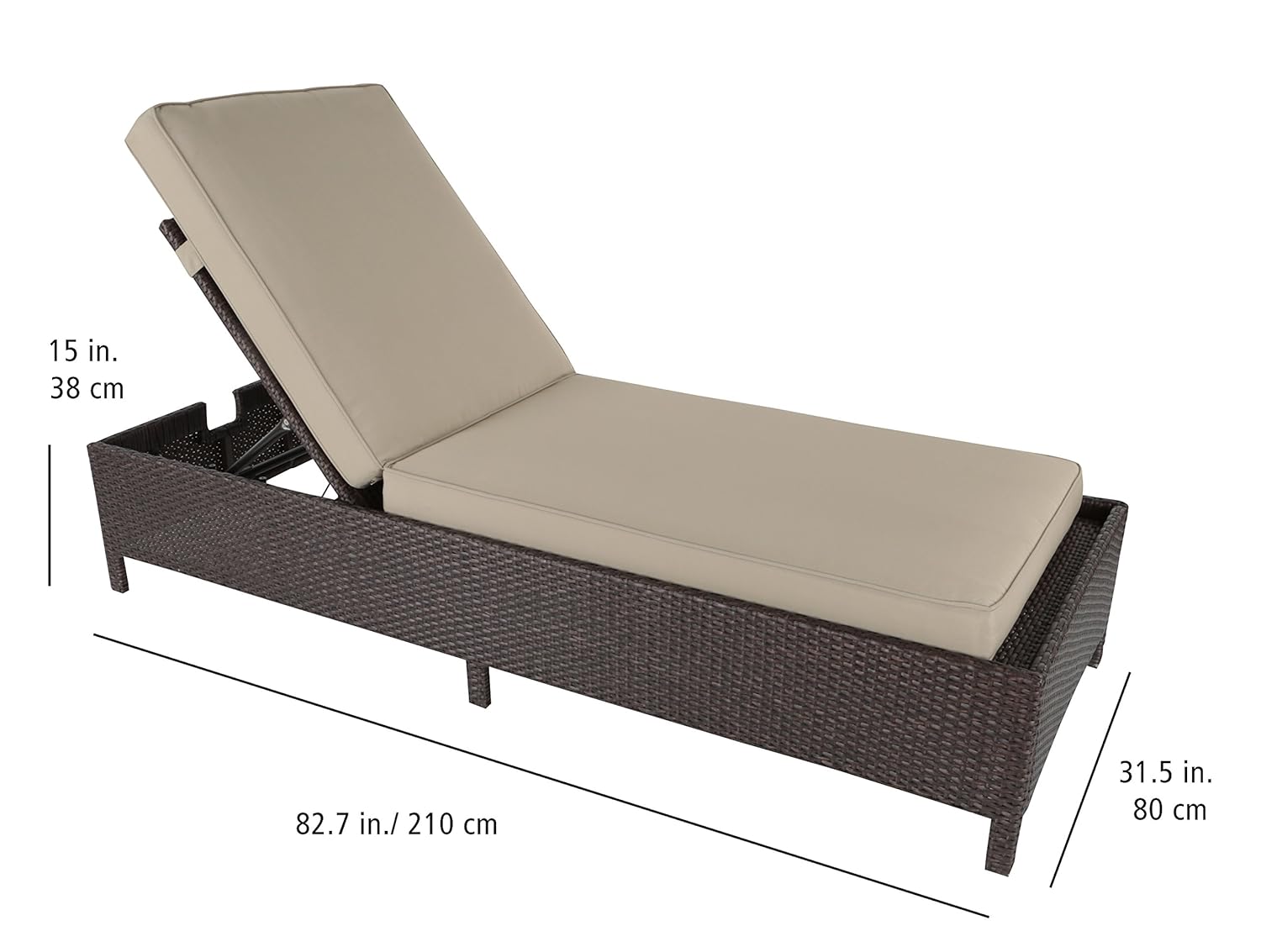 Amazoncom Serta Outdoor Collection Chaise Lounge With Plush