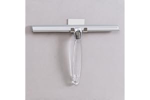 Ettori Shower Squeegee for Glass Door, Squeegee for Shower Glass Door, Bathroom, Window and Car Glass, 12 Inches with Clear A