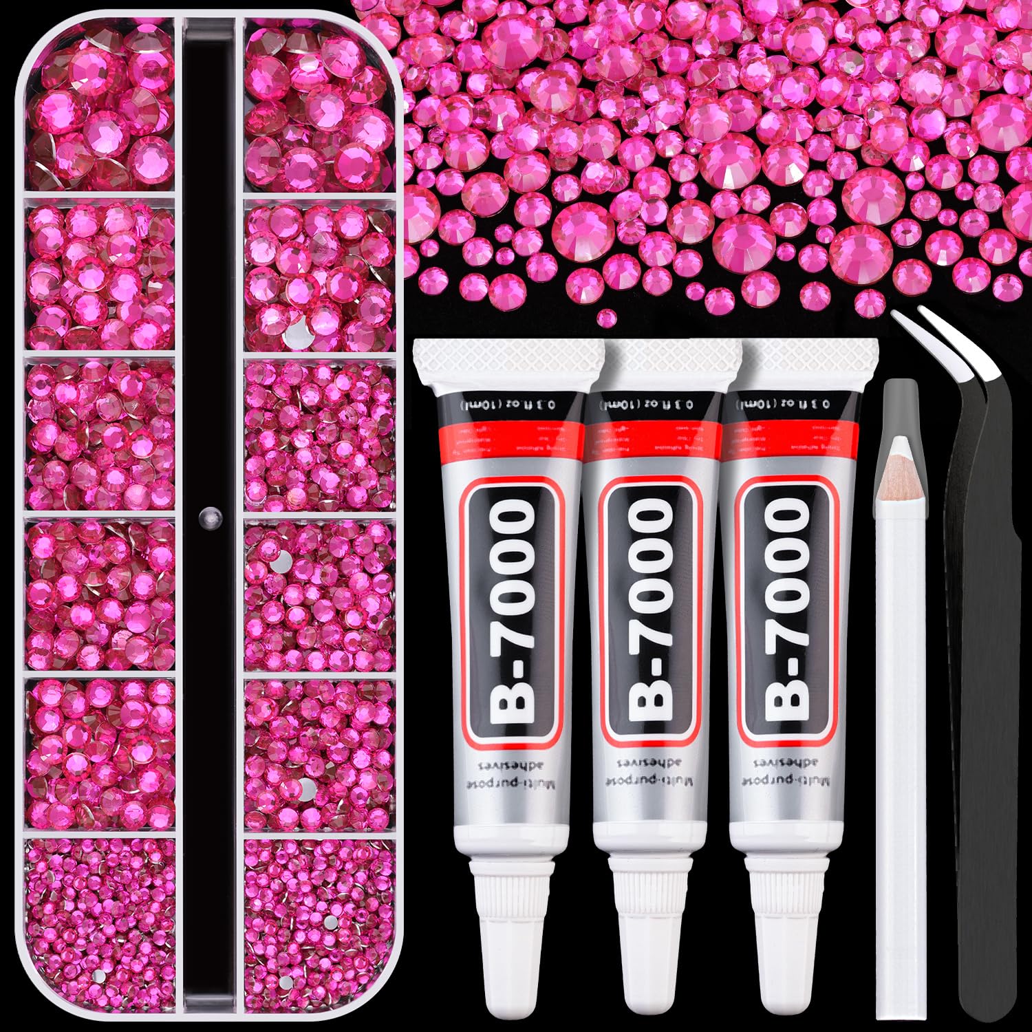 Resin Rhinestones for Crafting with B7000 Jewelry