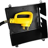 GR Innovations RV Extension Cord Cover | Plug Saver | Outdoor Electrical Cord Cover | Elevates & Shields Outdoor Extension | 30 Amp Some 50 Amp | Made in USA