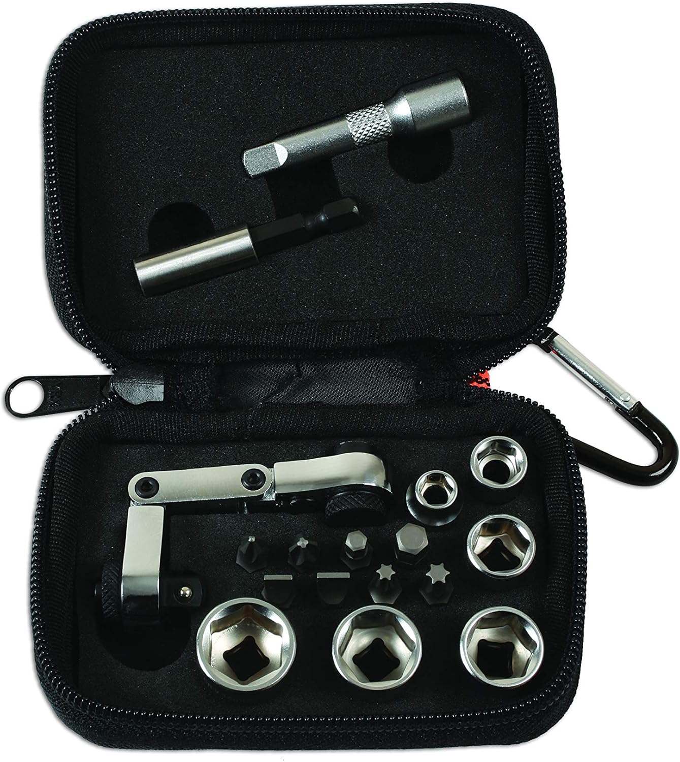 Laser 6945 Mini Flexi Ratchet Socket and Bit Set 17pc, Variety Pack