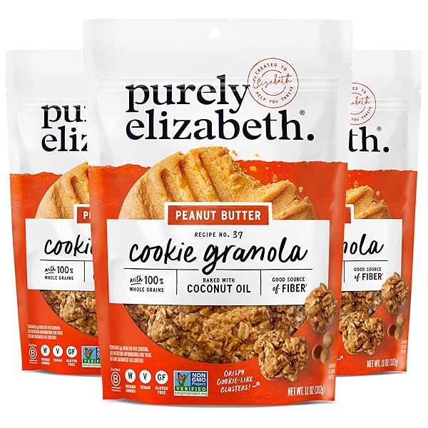 PURELY ELIZABETH COOKIE GRANOLA, PEANUT BUTTER, GLUTEN-FREE, NON-GMO...