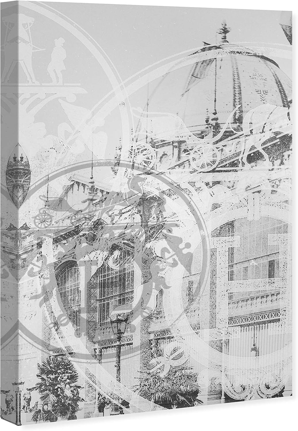 Amazon Com The Oliver Gal Artist Co Fashion And Glam Wall Art Canvas Prints H Of Paris Grey Home Decor 30 X 45 White Black Posters Prints