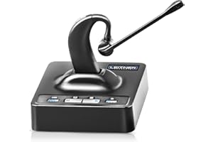 Leitner LH280 2-in-1 Wireless Office Headset with Mic – Computer and Telephone Headset – Phone Headsets for Office Phones – Teams Headset – 5-Year Warranty – On-Ear