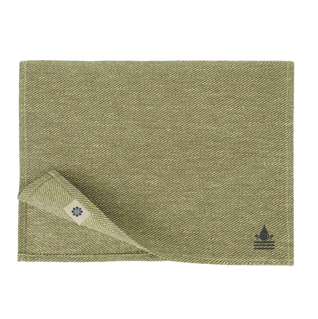 Linen & Cotton Waterproof Table Mats Placemats Pietro Set of 2-100% Linen, Grey (30 x 45 cm) Easy Care Non Slip Tablemats Place Mats Cloth for Home Kitchen Dining Restaurant Hotel Garden Outdoor