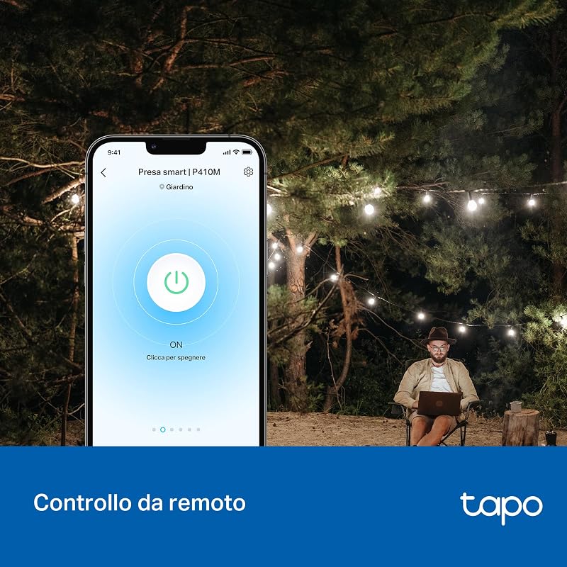 P410M Presa Smart Esterna, Presa Wifi, Controllo Vocale, Anti-sovraccarico, Monitoraggio dell'Energia, Risparmi Solari, Rilevamento dello zero, Controllo Remoto, IP54, Programma e Timer
