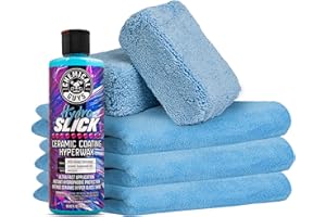 Chemical Guys HOL229 Ultimate Ceramic Coating Kit - HydroSlick HyperWax SiO2 Gel (16 fl oz) for Long-Lasting Shine & Protection, with 2 Premium Microfiber Applicators & 3 Workhorse Towels, (6 Items)