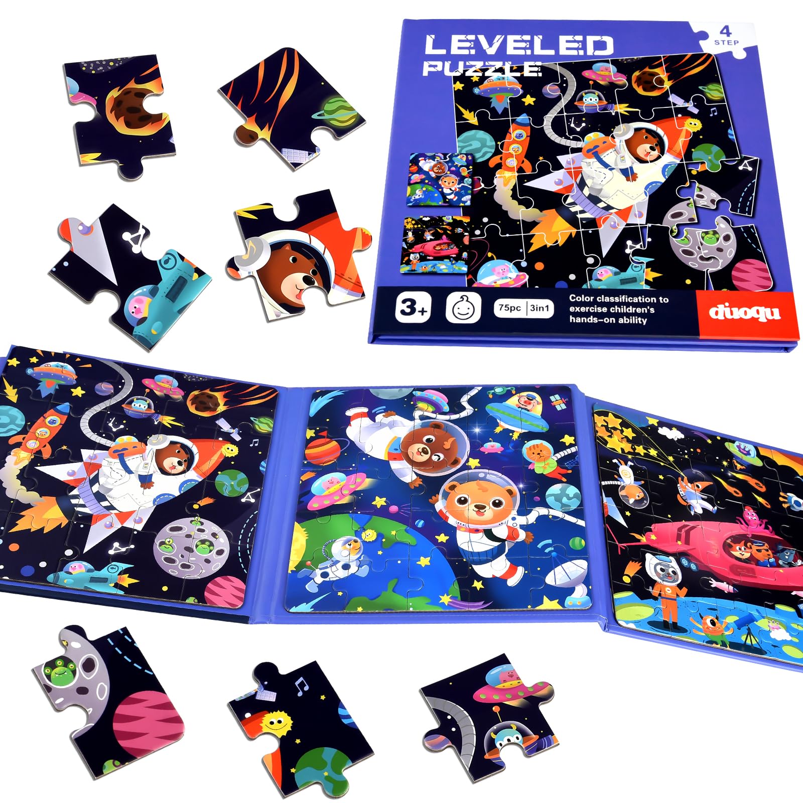 NEBURORA 70 Pieces Magnetic Puzzles for 2-5 Year Olds,Travel Games Travel Toys for Toddlers on Plane Car Ride, Jigsaw Games Plane Activities For Kids,Kids Birthday Gifts