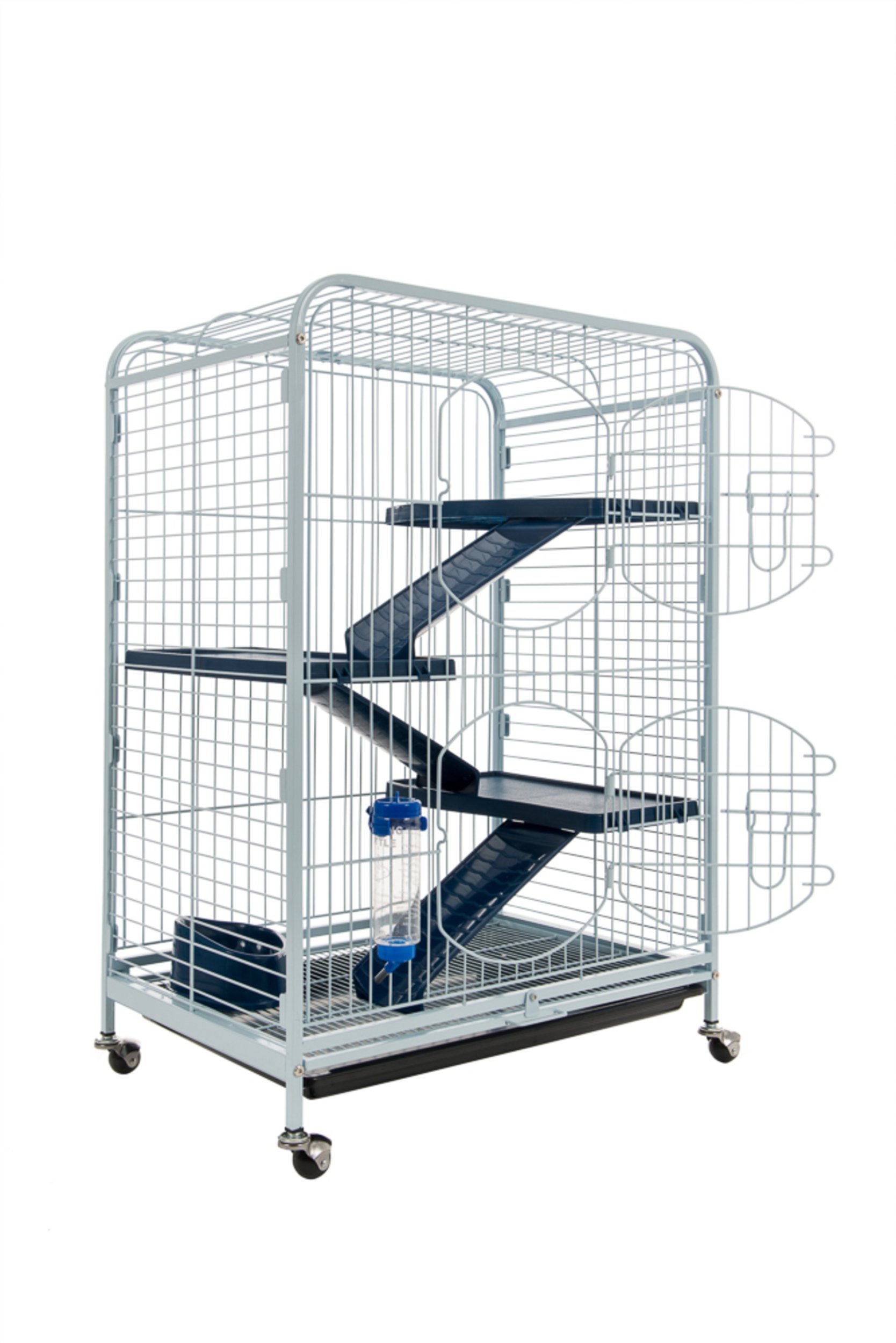 Tyrol Blue/Back Tower Rodent Cage 64 x 44 x 93cm