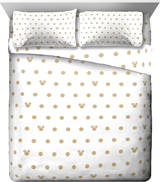 Amazon Com Disney Minnie Mouse Icon And Dots 4 Piece Queen Sheet