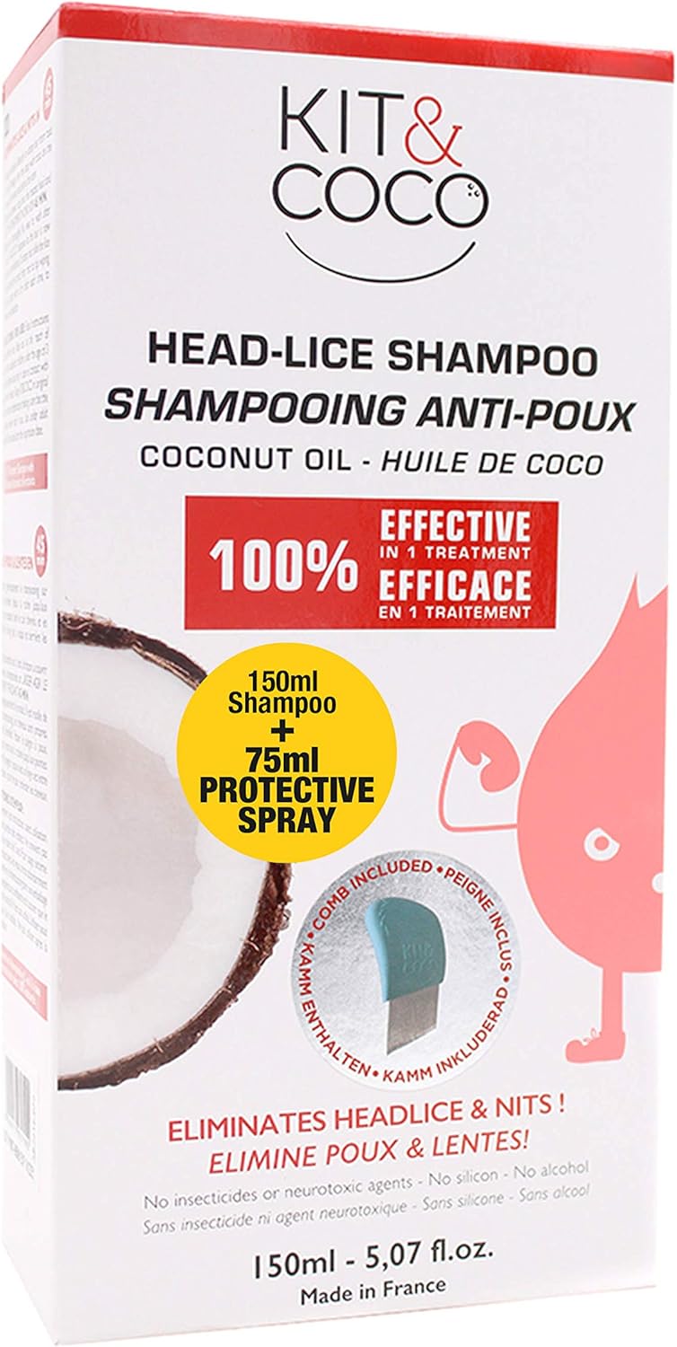 KIT & COCO Head Lice & Nits Complete Treatment & Prevention Spray