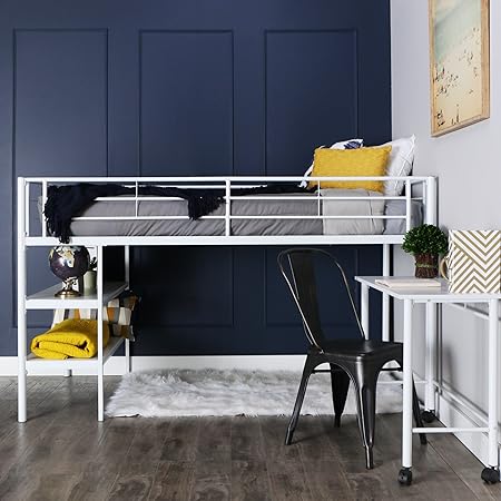 milky twin low loft bed