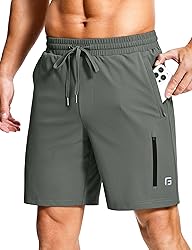 Men's Workout Shorts with Zipper Pockets 7 Inch