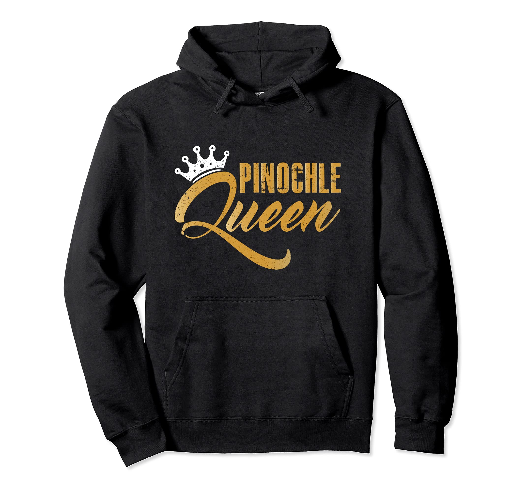 Pinochle Queen Card Game Gamer Player Trick-Taking Pullover Hoodie