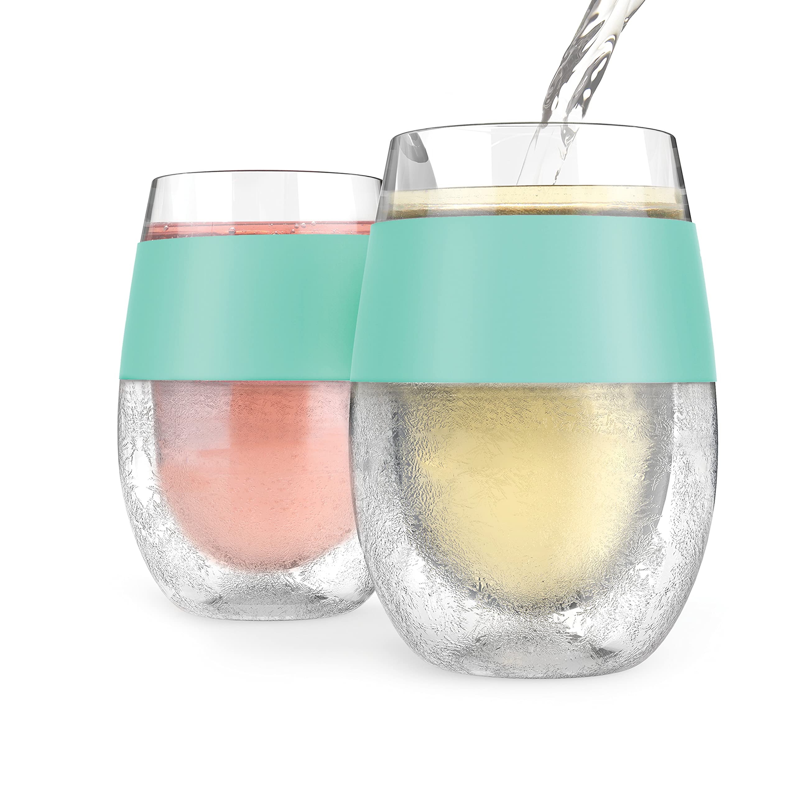 Host Wine Freeze Cooling Cups in Mint (Set of 2) by HOST, 5165