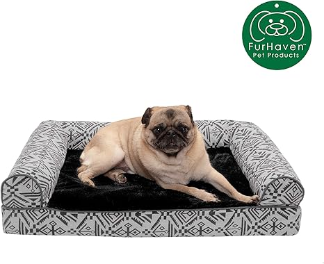 Amazon Com Furhaven Pet Dog Bed Orthopedic Plush Kilim