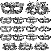 Yunsailing 15 Pcs Masquerade Masks Venetian Antique Masks with Strap for Women Men Carnival Prom Party