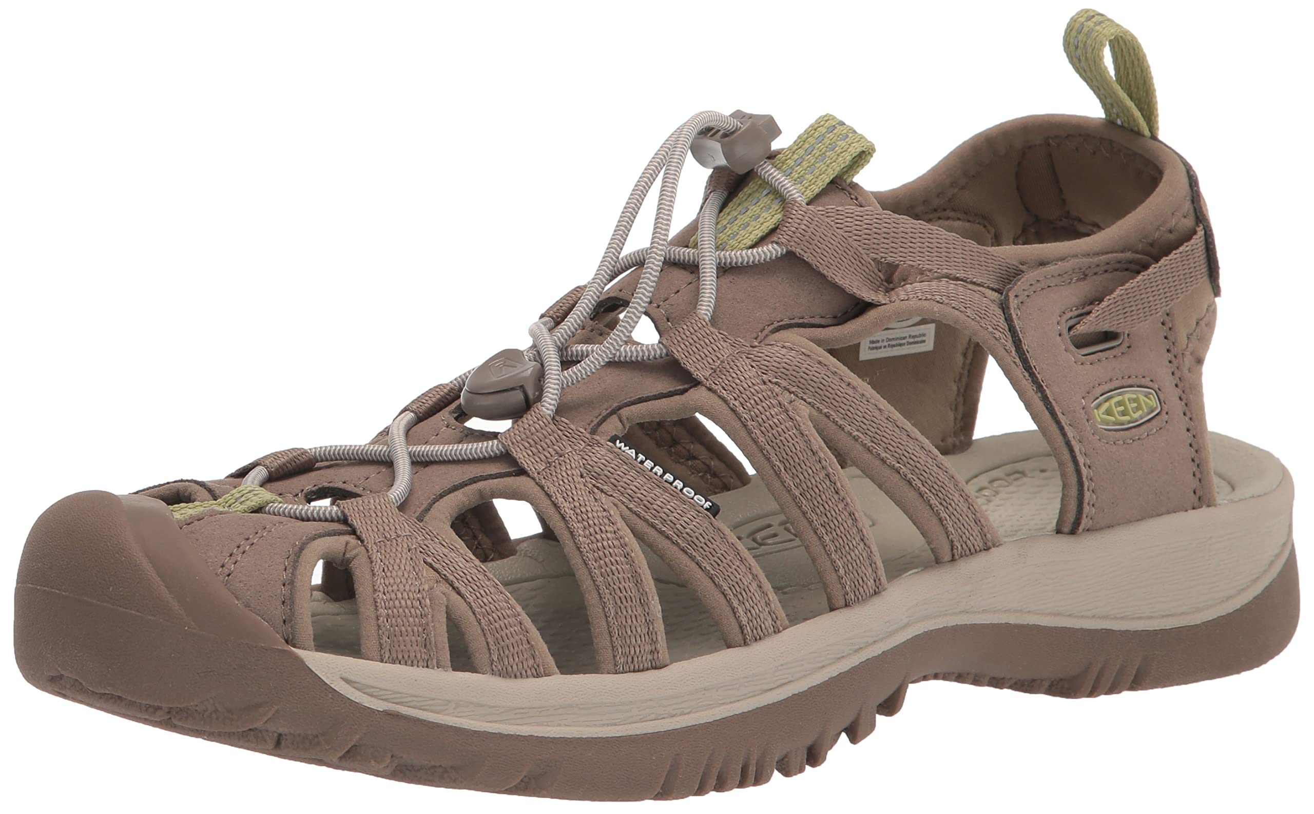 KEEN Women's Whisper Closed Toe Sport Sandals, Timberwolf/Tarragon, 8.5 Image KEEN Women's Whisper Closed Toe Sport Sandals, Timberwolf/Tarragon, 8.5 Image