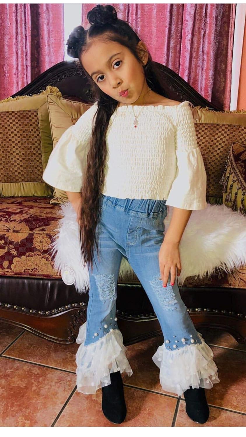 baby girl black ripped jeans