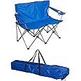 Trademark Innovations Loveseat Style Double Camp Chair, 40" L x 22" W x 31.5" H, Blue