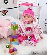 The Magic Toy Shop BiBi Doll 20in Baby Girl with Sounds Polka Dot Outfit view 6