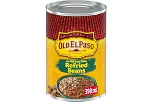 Old El Paso Refried Beans with Mild Green Chilies, 398 Milliliter