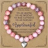 Rpplrten Inspirational Gifts Bracelets for Women - Daily Affirmation Gift for Women Men, Encouragement Gifts Strength Bracelets for Teachers, Friends, Sister, Nurses, Graduates