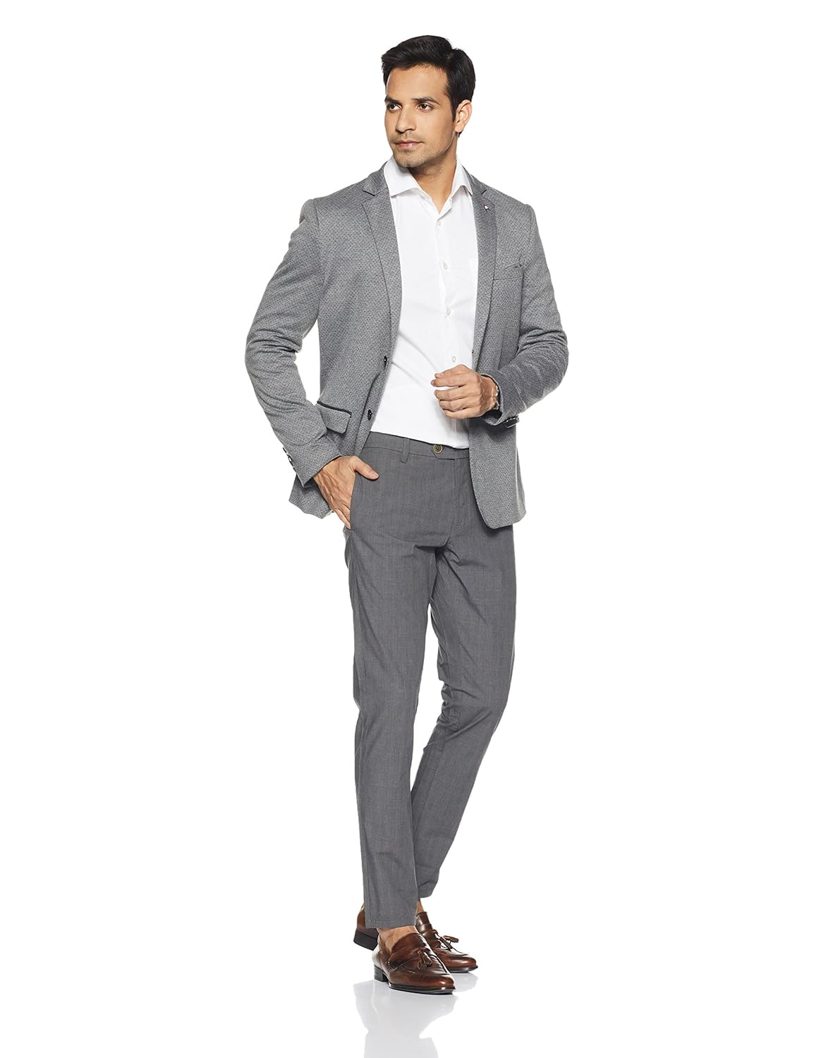 indigo nation men's straight fit formal trousers