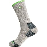 Insect Shield Heavyweight Hiking Walking Socks, Stretchy and Comfortable Crew Socks with Padding and Tick Protection