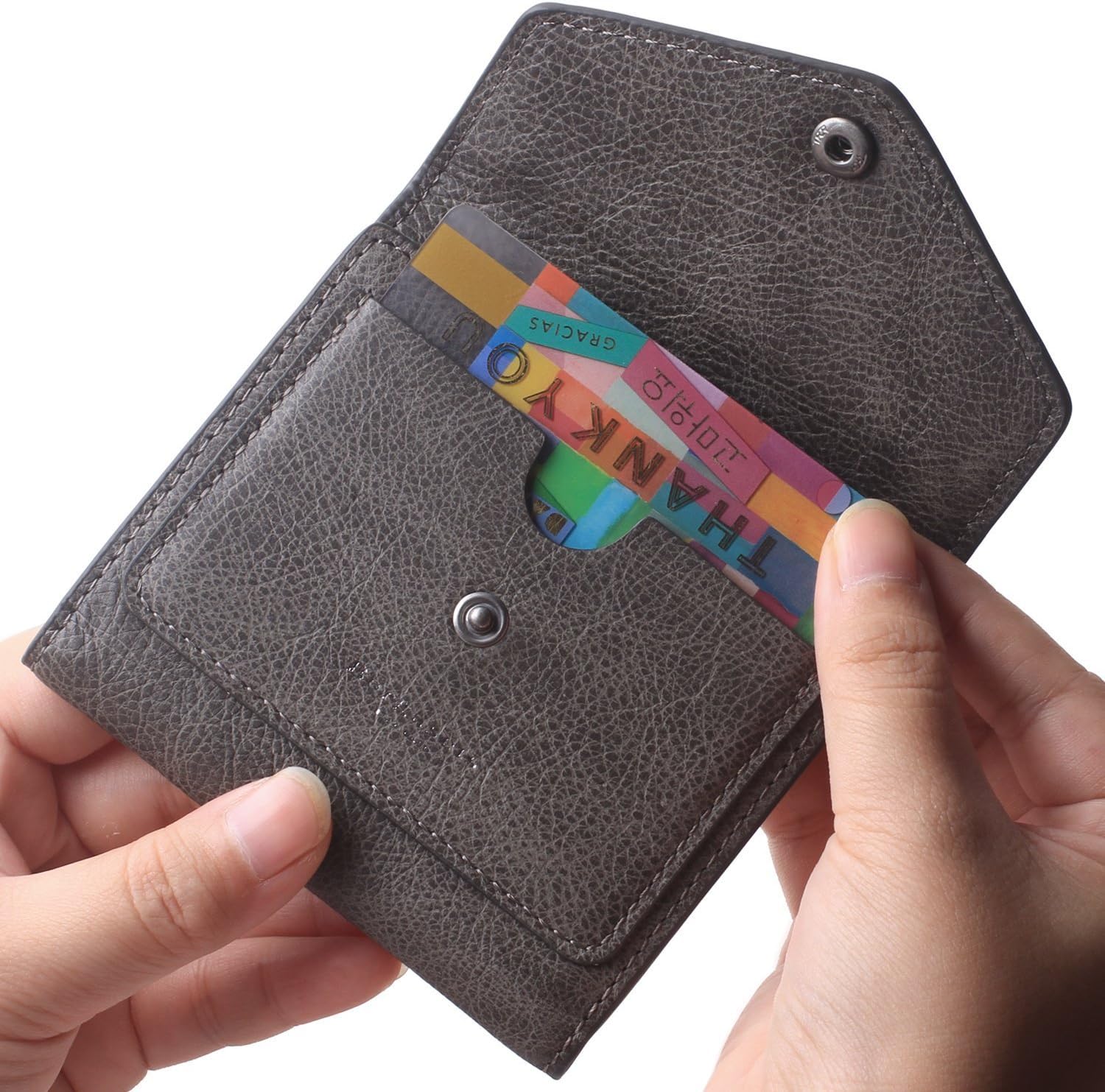 Small Leather Wallet for Women, RFID Blocking Women's Credit Card Holder Mini Bifold Pocket Purse