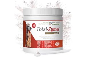 NWC Naturals Total-Zymes Digestive Enzymes for Cats and Dogs, Unflavored, Gut Health with Prebiotic to Support Food Digestion & Absorption, 365 Servings - 8 Ounces