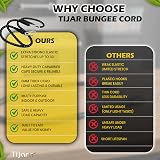 TIJAR 60" Heavy Duty Bungee Cord with Carabiner Clips - Strong Tie Down Strap view 7