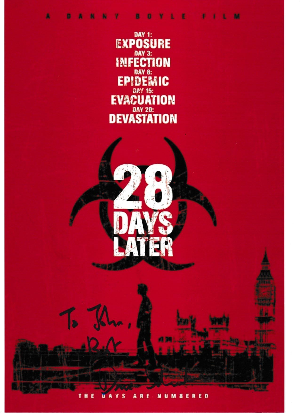 28 Days Later... - David Schneider Genuine Authentic Signed Autograph AFTAL COA