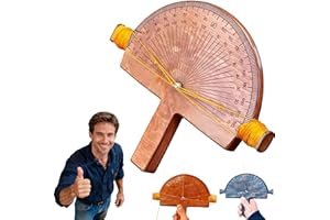 Precision Angle Finder, Handcrafted Birch Wood Protractor Tool for Welding, DIY, Carpentry Projects, String Alignment System,