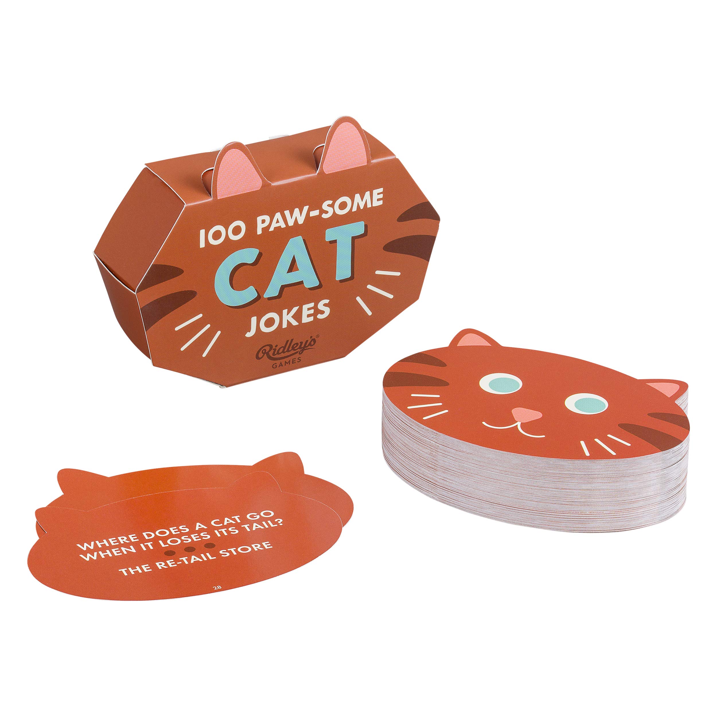 Ridley’s | 100 Cat Jokes | Novelty Party Games | Ages 8+ | 1+ Players