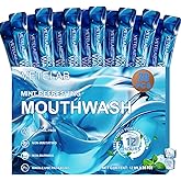Portable Travel Size Mouthwash Packets - Mini Mint Mouthwash for Adults, Alcohol & Fluoride-Free, Freshens Breath for 12 Hours, Perfect for Date, Office, or Travel (Pack of 20)