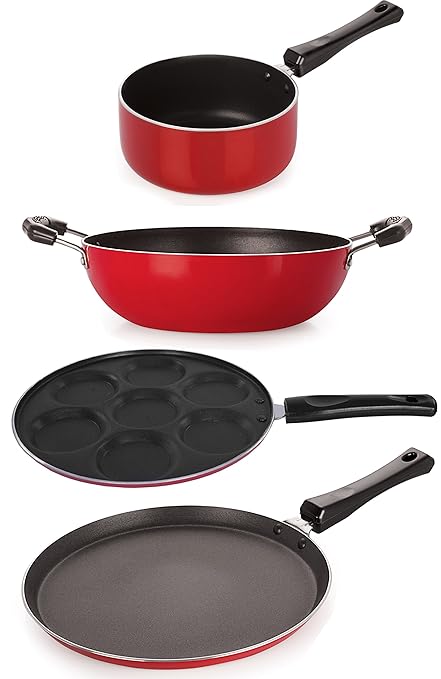 Buy Nirlon 4 Piece Set Of Non Stick Combo Offer Kitchen Items Online At Low Prices In India Amazon In