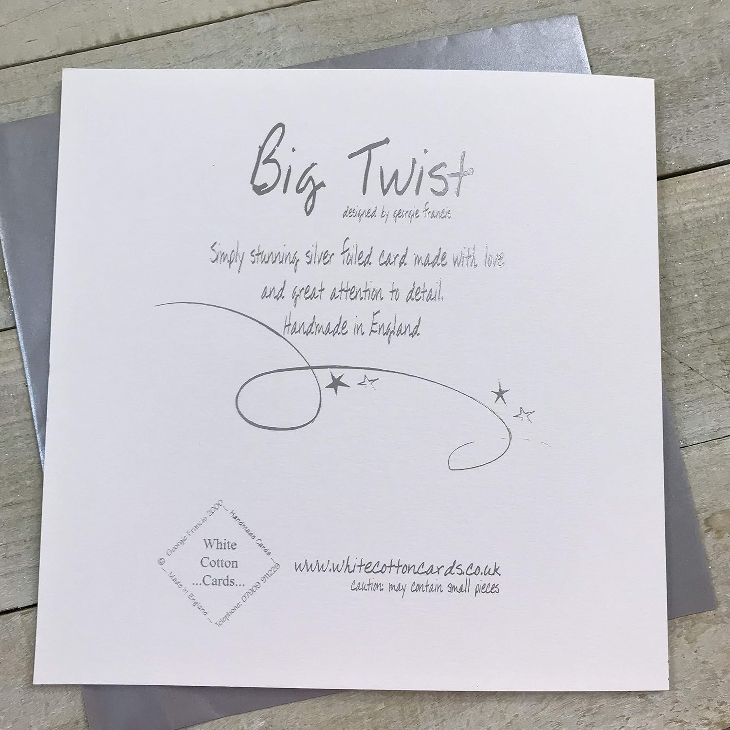 WHITE COTTON CARDS Large Big Twist Range, Special Friends On Your Silver 25" Handmade 25th Anniversary Card, XF25S - Image 5