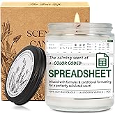 Unique Candle Gifts for Accountant CPA Data Analyst Marketing Specialist, The Calming Scent of A Color Coded Spreadsheet Candle, Humor Excel Spreadsheet Gift for Colleague, Goodbye Gift for Friend-14
