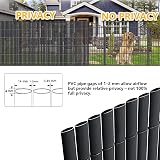 INMOZATA PVC Garden Screening 1m High Privacy Fence Grey 1x3m view 6